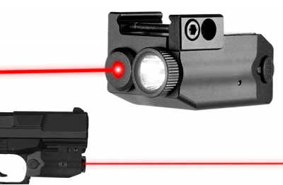 2HY09 Compact 450 Lumen Flashlight & Red Lase...